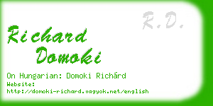 richard domoki business card