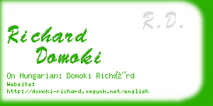 richard domoki business card